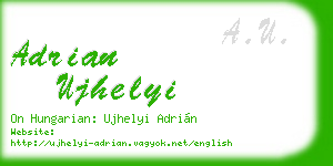 adrian ujhelyi business card